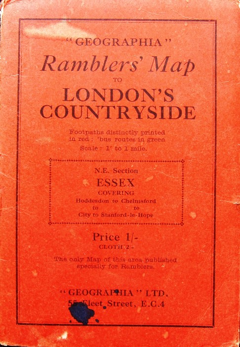 Geographia's Ramblers' NE London 1938 cover